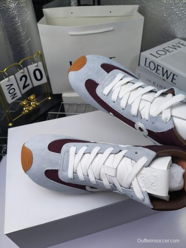 LOEWE High-Top German Training Sneakers Retro Fashion Casual White Shoes - LY00330