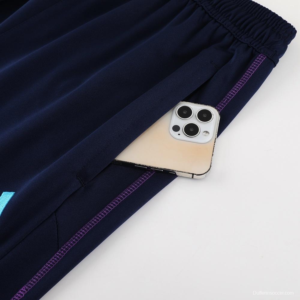 23/24 Argentina Royal Blue S-2XL Half Zipper Jacket+Long Pants