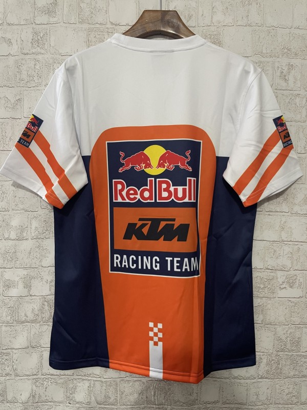 2025 F1 Red Bull KTM Racing Team Navy and White with Orange Stripes Jersey