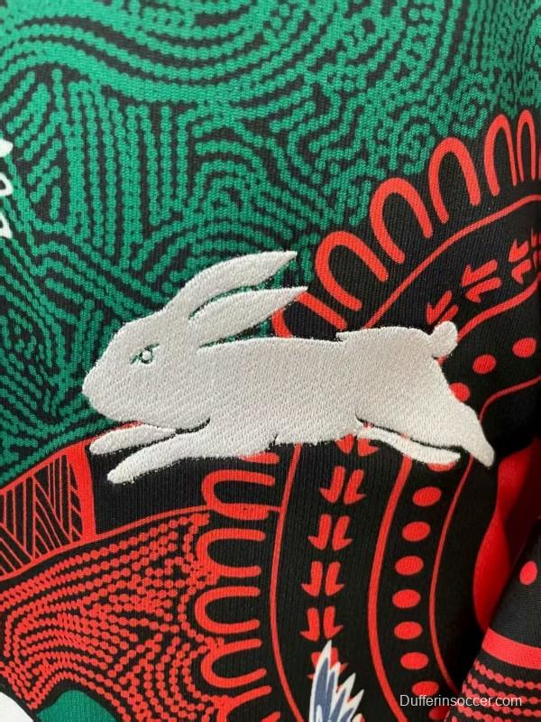 25/26 South Sydney Rabbitohs Green and Red with Indigenous Art Jersey