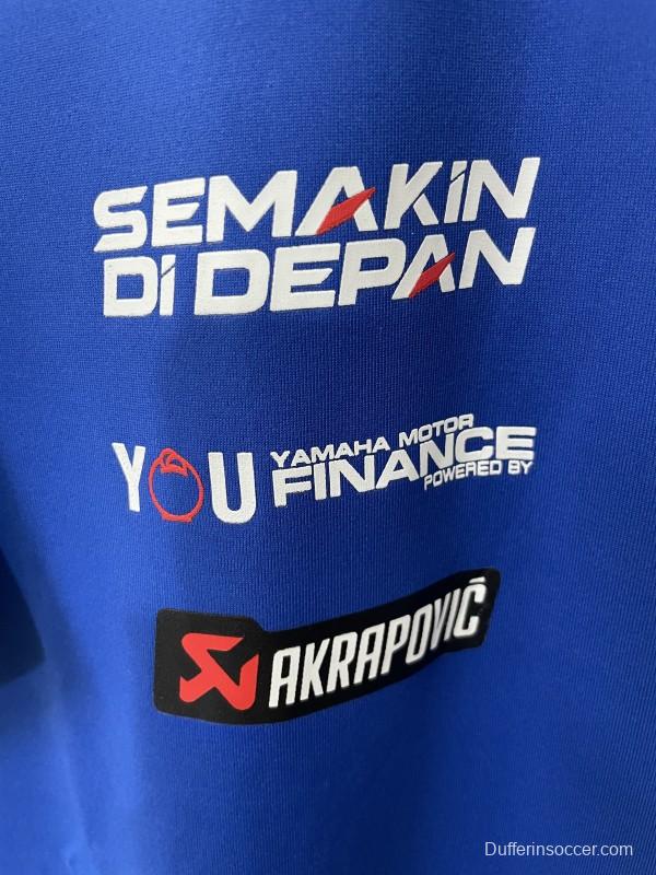 2025 F1 Yamaha PATA Racing Team Blue with Navy Raglan Sleeves Jersey