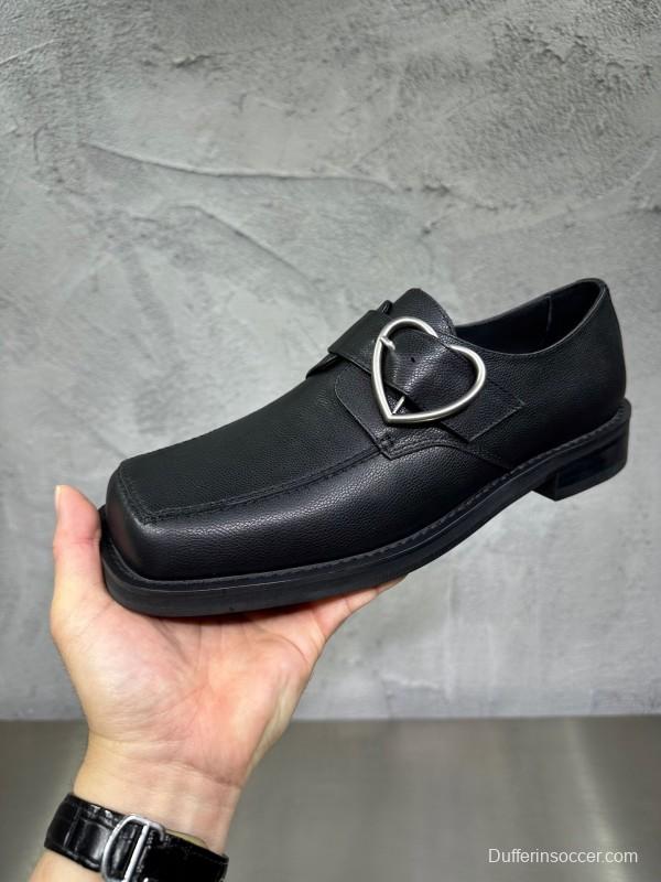 Adidas 2025 SS Square Toe Derby Shoes with Chain Buckle - KFY00420