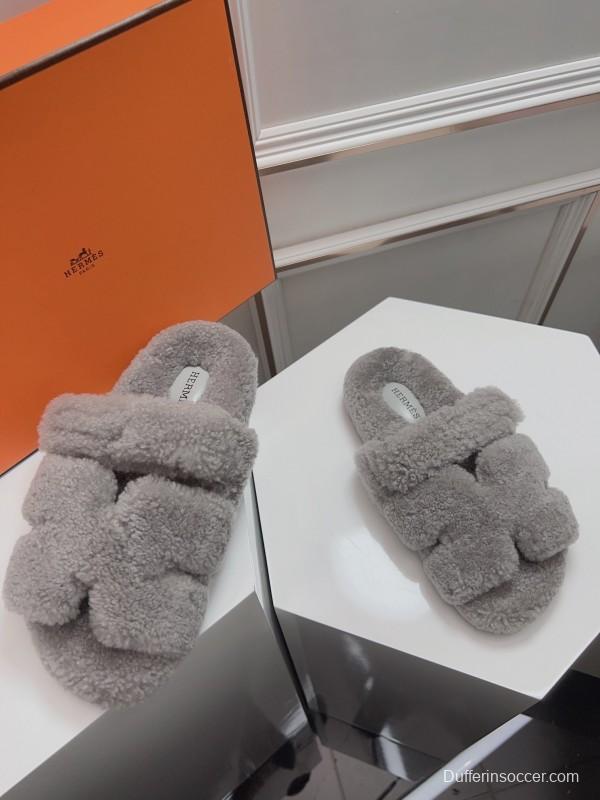 H Erijus Shoes 2025/SS Teddy Wool Slippers - LY00270