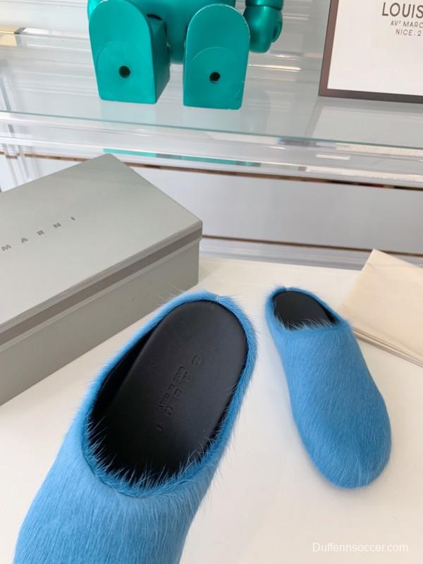Marni 2025/SS Mule Shoes with Pony Hair - LY00