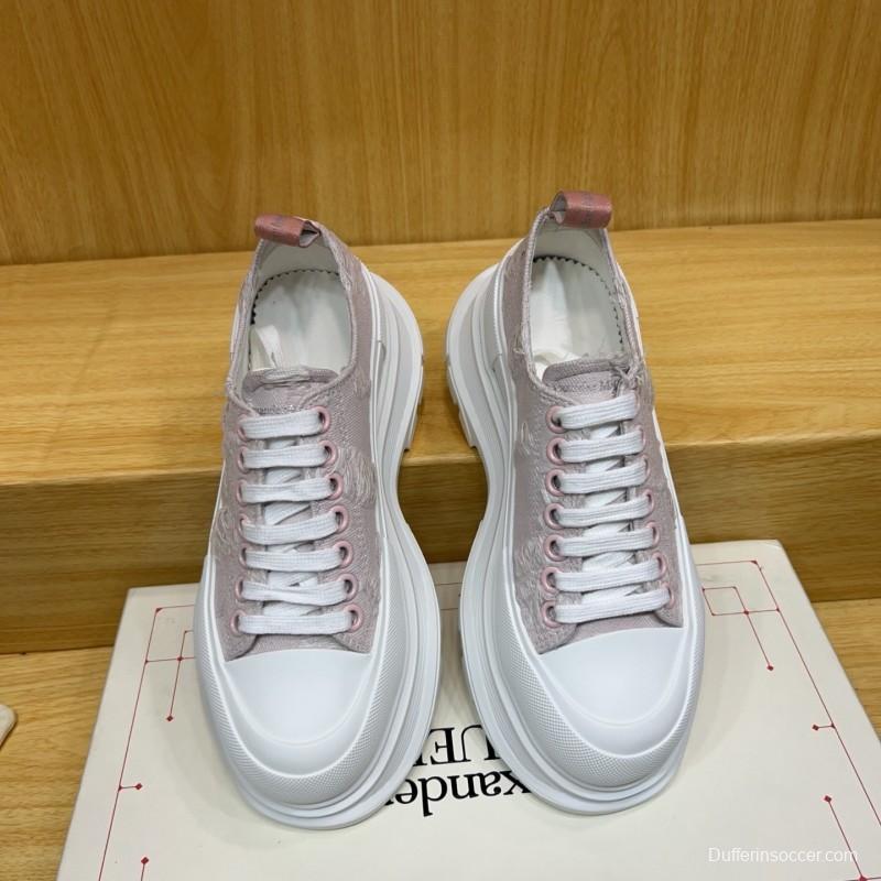 Alexander McQueen Spring Summer 2025 Blue Woven Platform Sneakers - AS00300