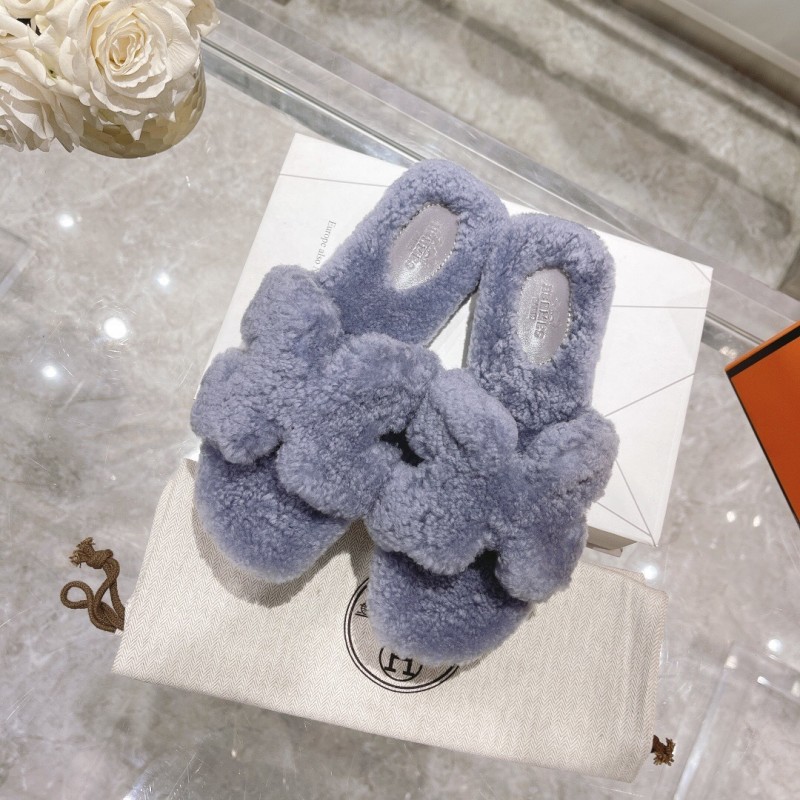 H Teddy Wool H Slippers Flat Sole - LY00240
