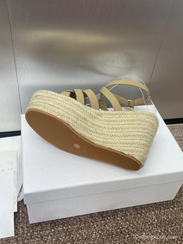 Dior D-Club Jelly Color Hollow Layered Cross Strap Platform High Heel Women's Shoes - KFY00290