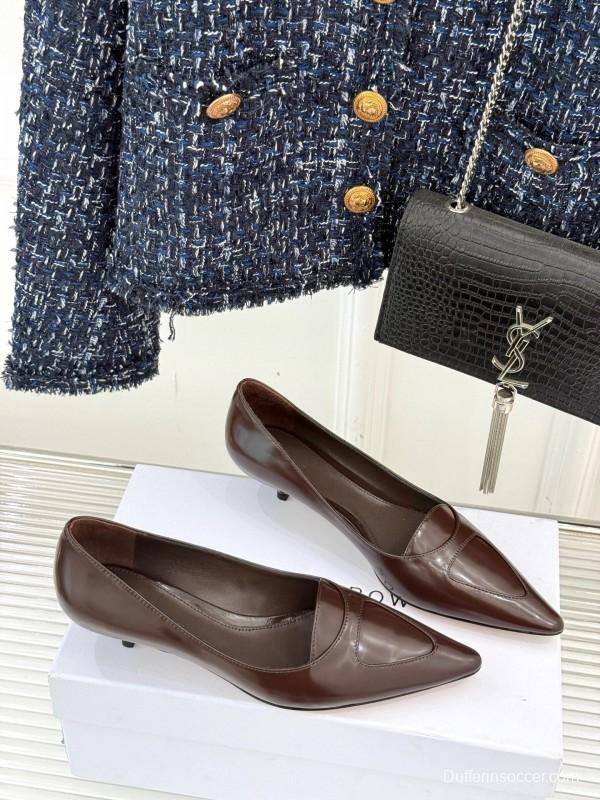 The Row 2025 SS Kitten Heel Pointed Toe High Heels - KFY00320