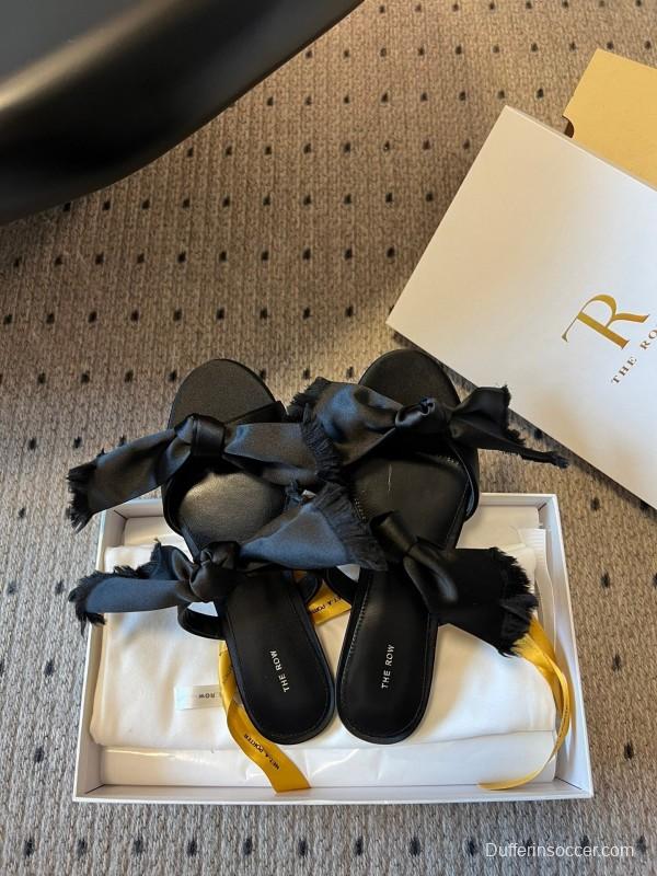 The Row 25ss Hand-Woven Bow Slippers - KFY00280