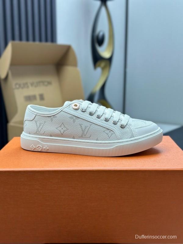 Louis Vuitton Time Out Series Animal Print Casual White Sneakers - AS00260