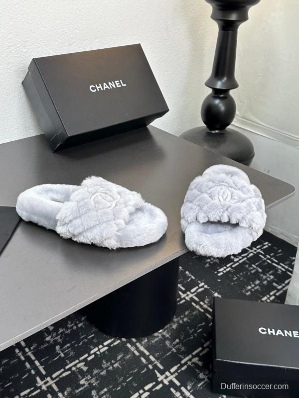 Chanel 2025 Spring/Summer Luxury Wool Slippers - LY00250