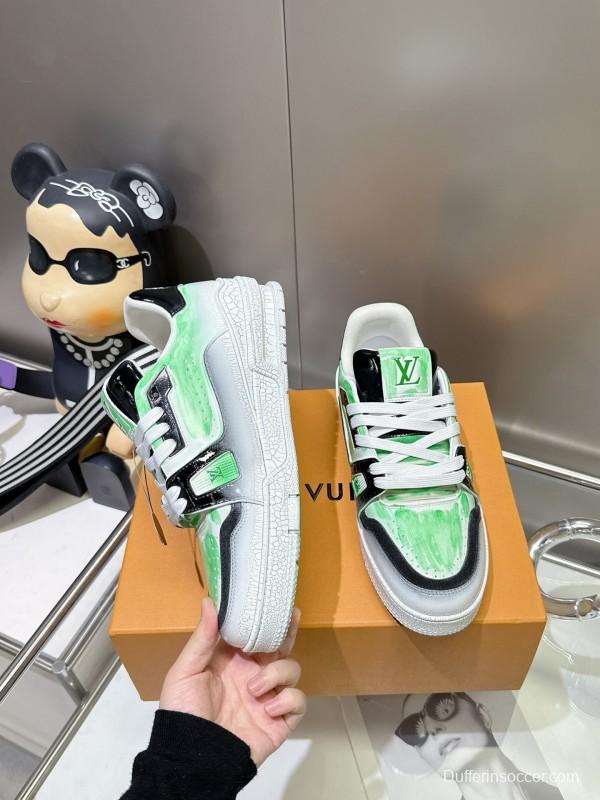 Louis Vuitton Trainer Basketball Series Crackle Glaze Process Sneakers - LY00490