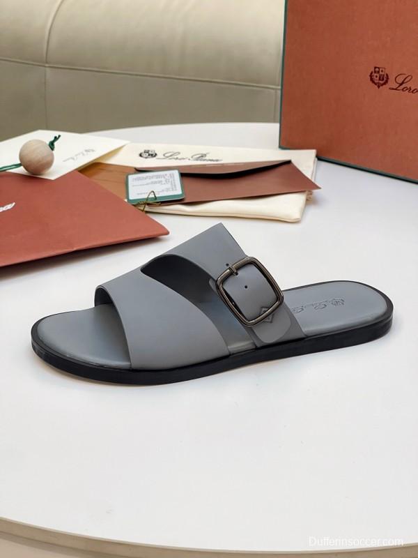 Loro Piana 2025 SS Men's Spring Summer Slippers with High-Quality Stitching and Comfortable Sole - AS00250