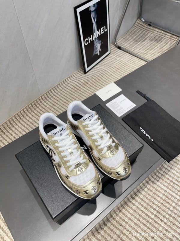 Chanel Silver Horn King II Casual Series Sneakers - KFY00330