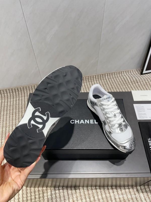 Chanel Silver Horn King II Casual Series Sneakers - KFY00330