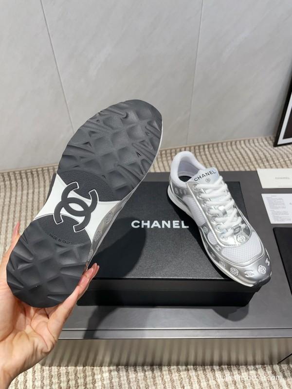 Chanel Silver Horn King II Casual Series Sports Shoes - KFY00330