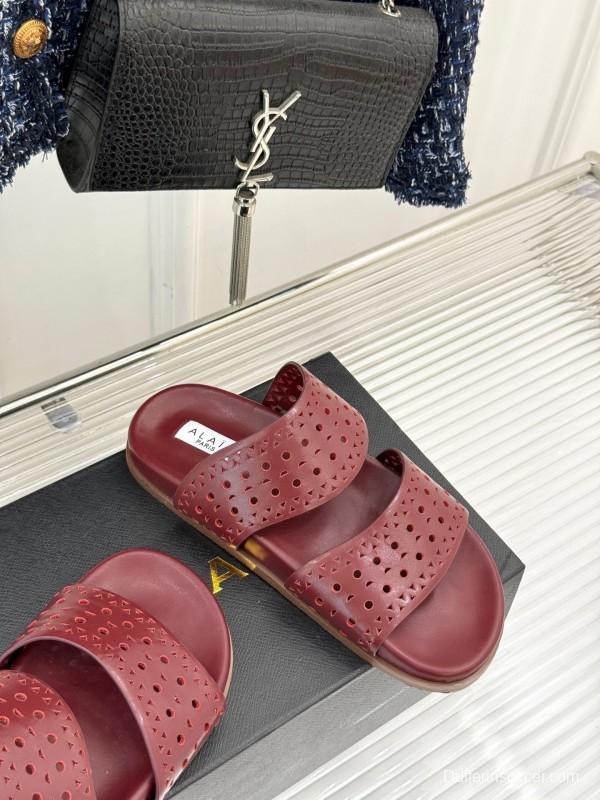 Alaia Spring Summer 2025 Laser-Cut Openwork Casual Sandals - KFY00260