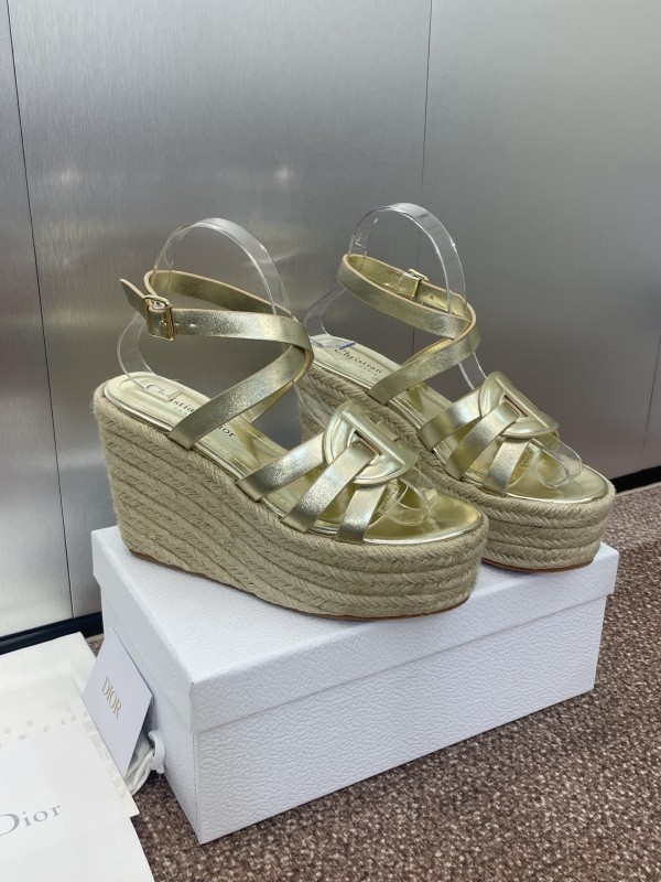 Dior D-Club Jelly Color Hollow Layered Cross Strap Platform High Heel Women Shoes - KFY00290