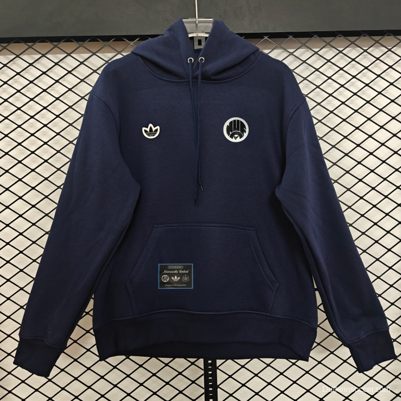 25/26 Adidas x Newcastle United Retro Embroidered Logo Hoodie 9 Colors