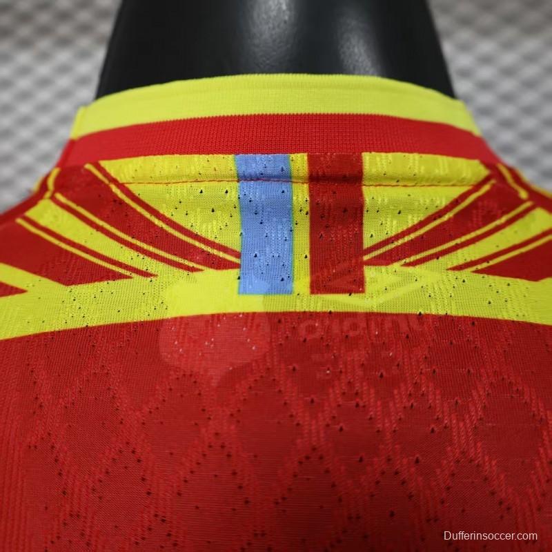Player Version 2026 DR Congo Away Red Yellow Flame Jersey