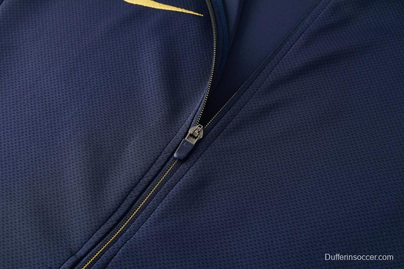 2026 NIKE Navy Full Zipper Jacket + Long Pants