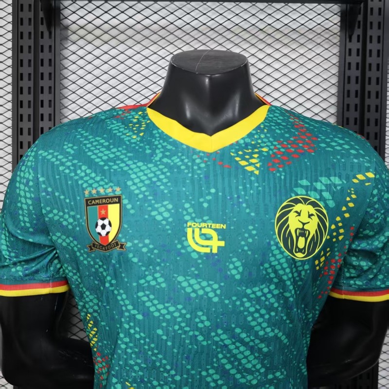 2026 Player Version Cameroon Green with Colorful Dot Pattern Jersey