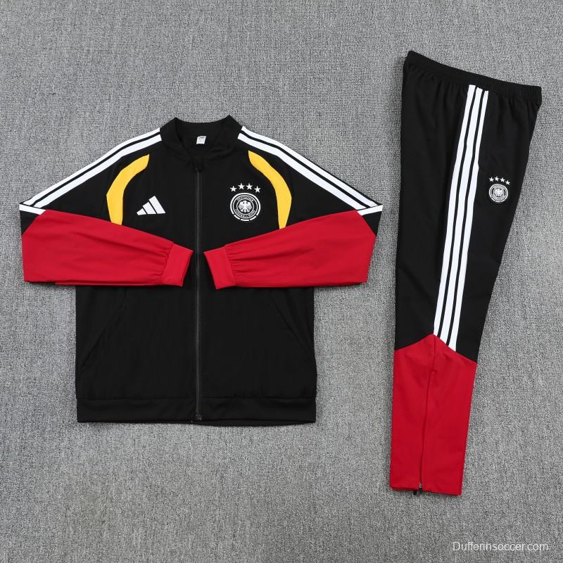 2026 Germany Black Full Windbreaker + Long Pants
