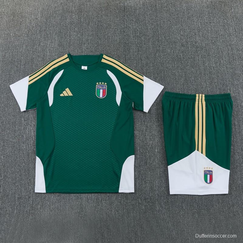 26/27 Italy Green Short Sleeve+Soccer Shorts