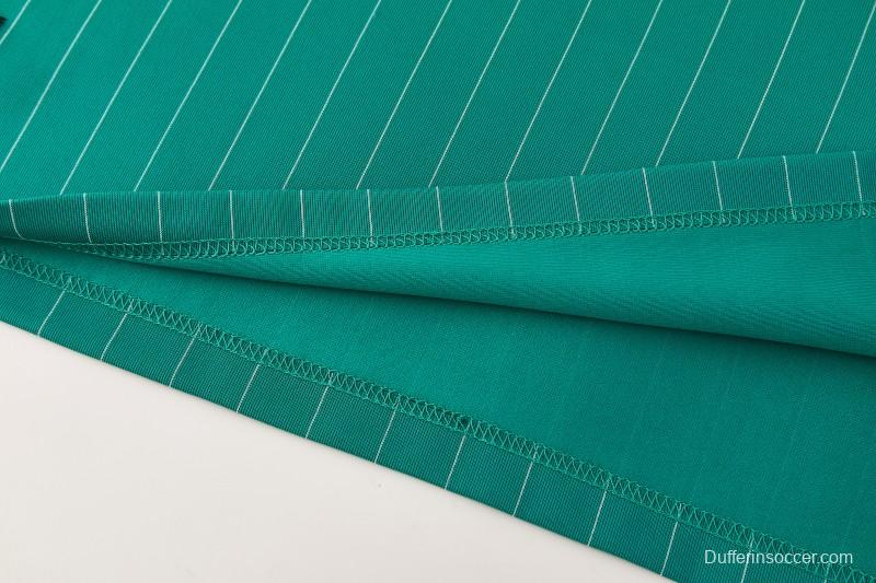 26/27 Liverpool   Green Pinstripe  Short Sleeve+Soccer Shorts