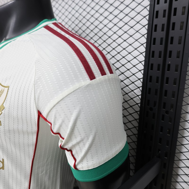 Player Version 26/27 Liverpool FC Off-White with Gold Crest  Special Edition Away Jersey