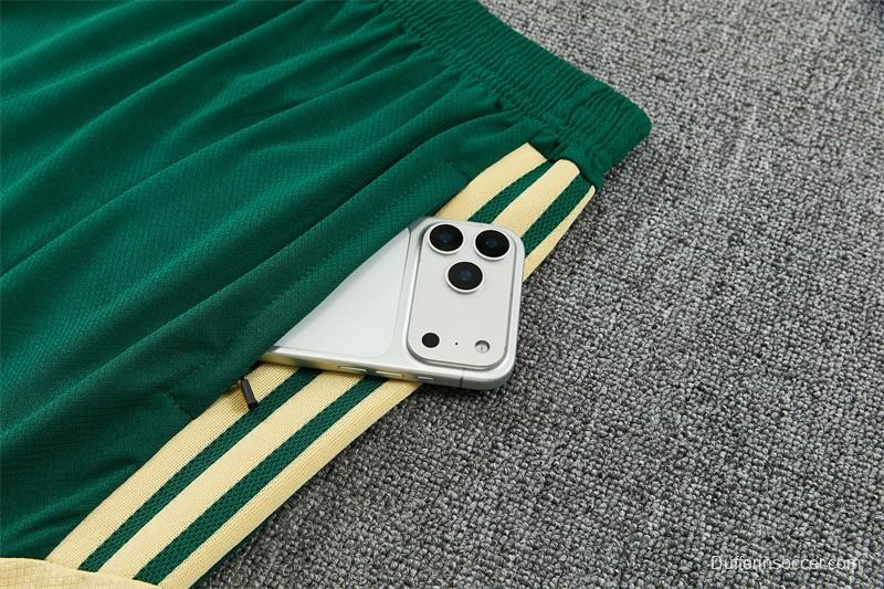 2026 Real Madrid Green & Cream  Short Sleeve+Soccer Shorts