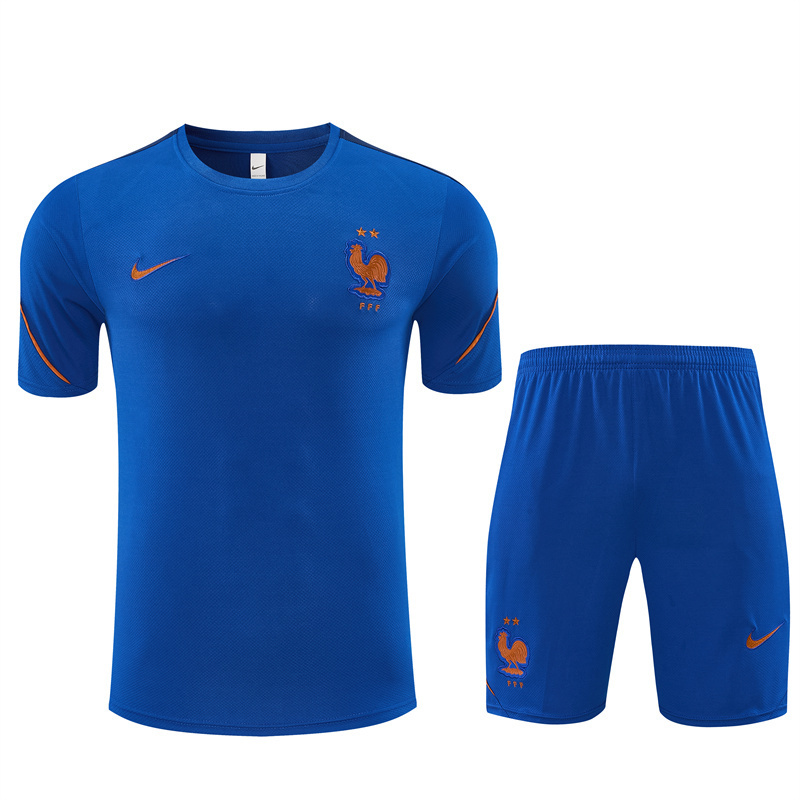 2026 France Blue & Orange Short Sleeve+Soccer Shorts