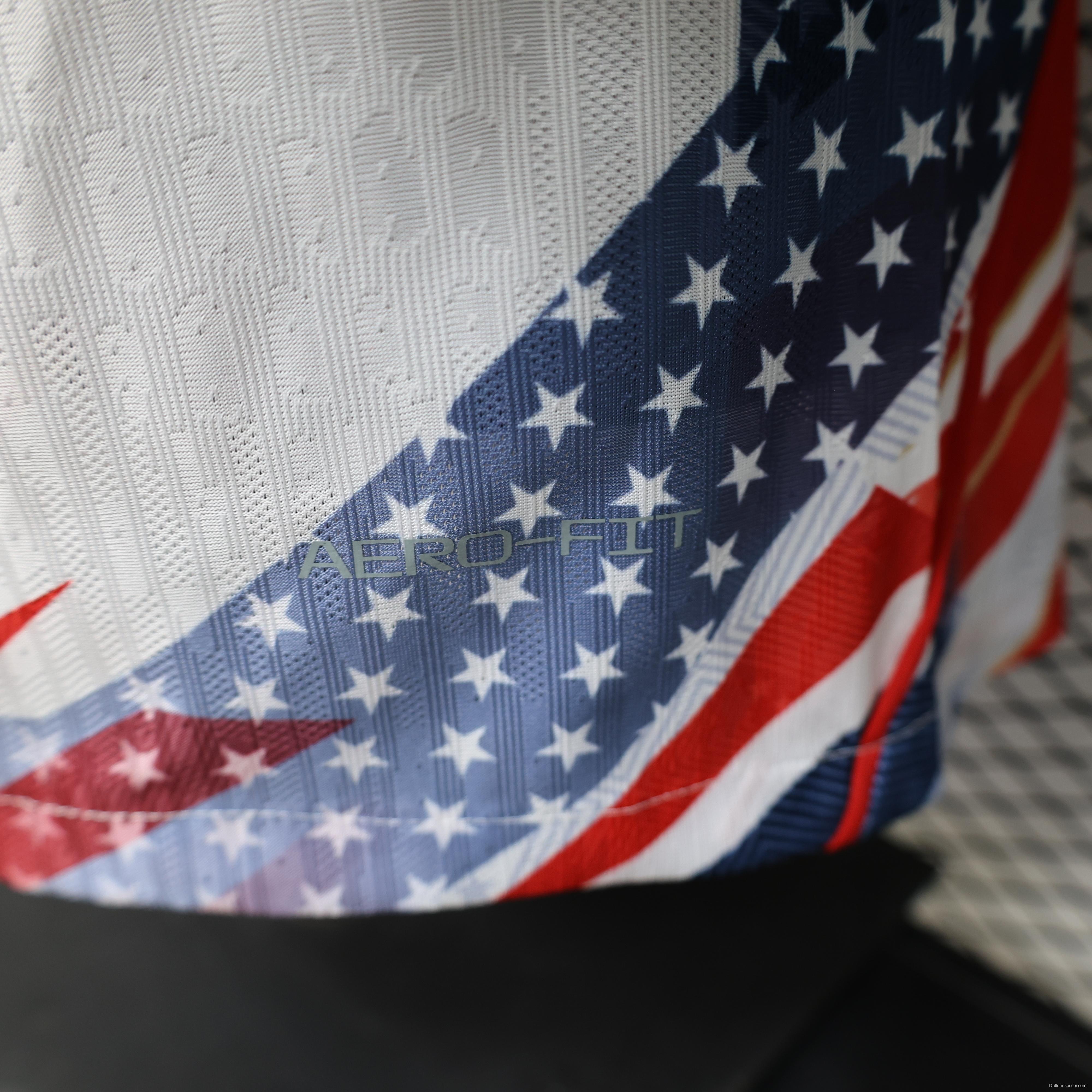 Player Version 2026 USA  Home White/Red/Blue American Flag Print Special Edition Jersey