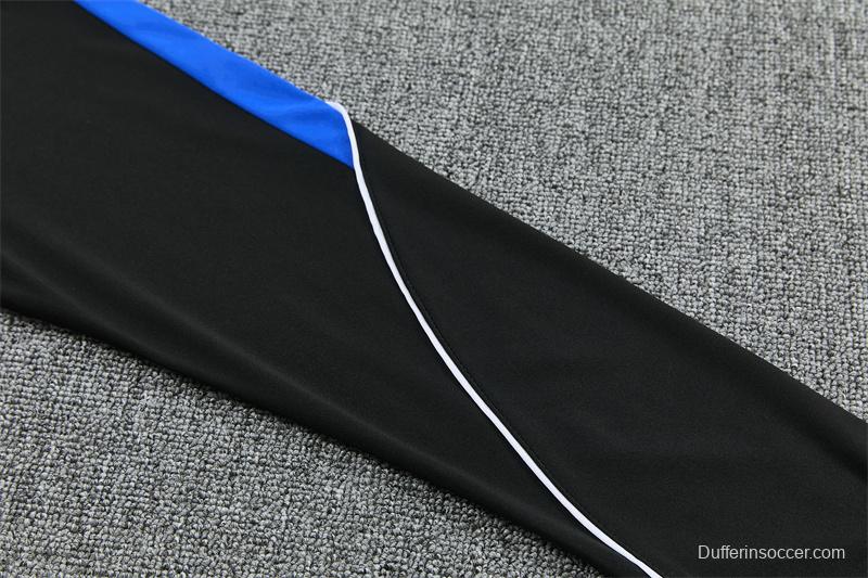 2026 Atletico Madrid Black Half Zipper Jacket Tracksuit + Long Pants