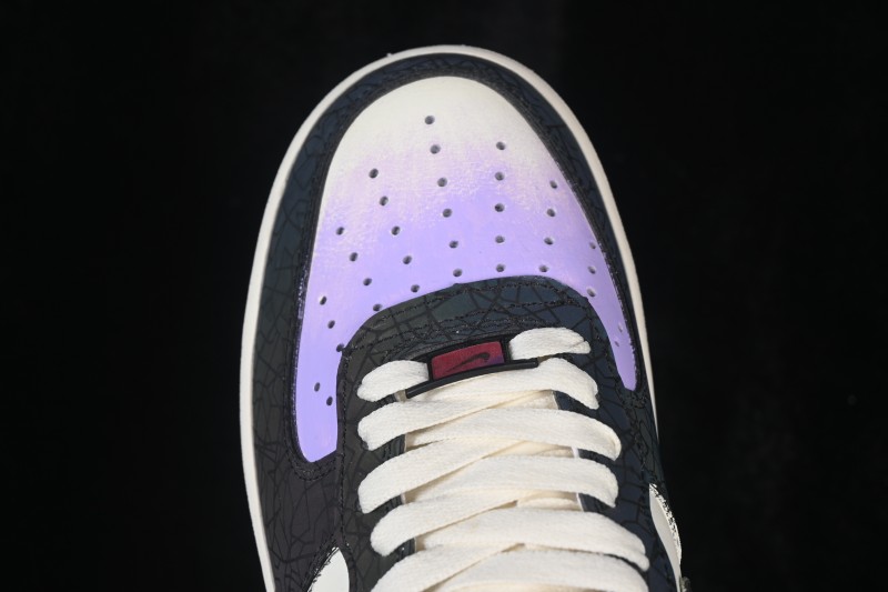 Nike Air Force 1 '07 Low Stained Glass Shard Hand-Painted Iridescent Cracked Mirror Low-Top Casual Sneakers - DY2023-203