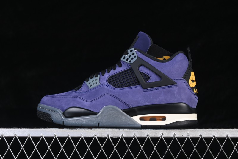 Nike Air Jordan 4 Retro OG 'Lakers' Basketball Shoes with Premium Leather and Iconic Design - FV5029-500