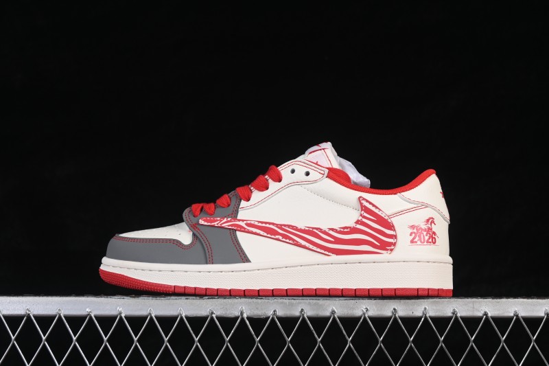Nike Air Jordan 1 Low Retro Basketball Shoes Year of the Horse Zebra Print Premium Edition - DX5688-004