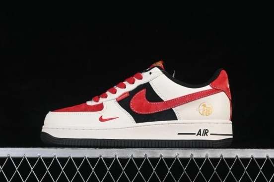 Nike Air Force 1 '07 Low Lunar New Year Red and Black Fortune Low-Top Casual Sneakers - XD0028-011