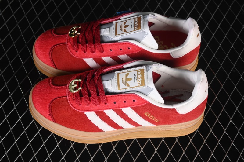 Adidas Originals Gazelle Bold Retro Skateboarding Shoes with Thick Sole and Anti-Slip Low-Top Design - KJ4293