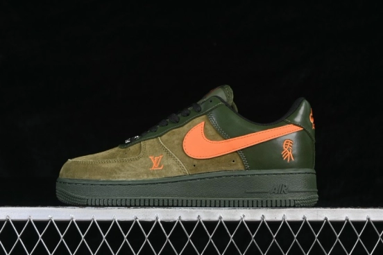 Nike Air Force 1 '07 Low Year of the Horse Edition Military Green with Orange Star Casual Skateboarding Shoes - XY9025-010