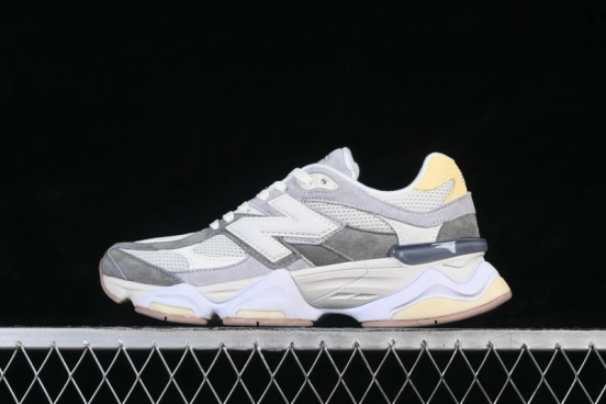 New Balance 9060 Retro Running Shoes with ABZORB Cushioning and Suede Overlays - U9060AUB