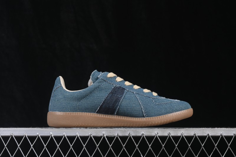 Maison Margiela Calfskin Replica Retro Court Sneaker with Hand-Painted Finish - S58WS0109