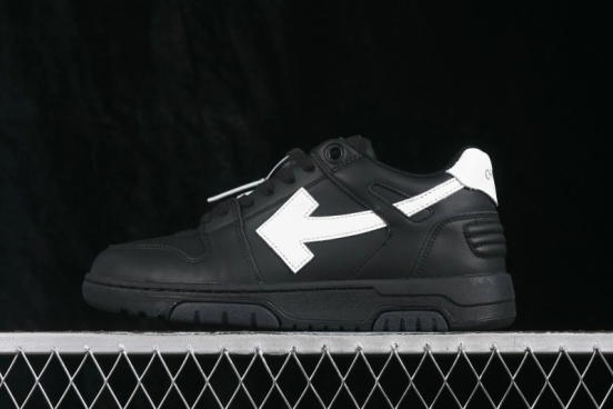 Off-White Out of Office Low-Top Fashion Skate Shoes Black-White
