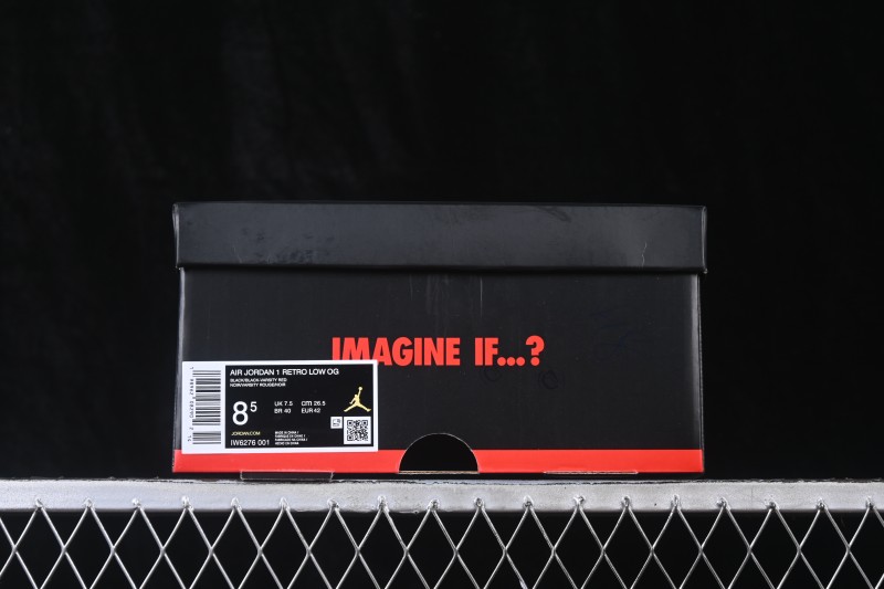 Nike Air Jordan 1 Low Banned Black Red Low Top Cultural Casual Skateboard Shoes - IW6276-001