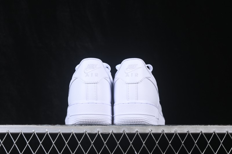 Nike Air Force 1 '07 Low Low-Top Casual Sneakers All-White Leather - CW2288-111