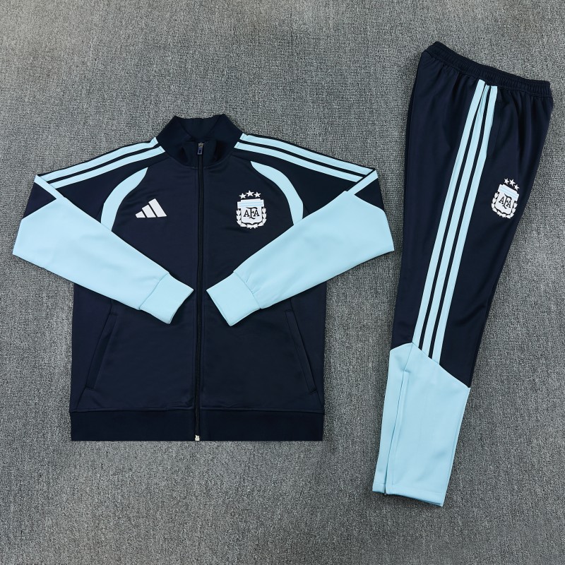 26/27 Argentina Royal Blue Full Zipper Jacket Tracksuit + Long Pants