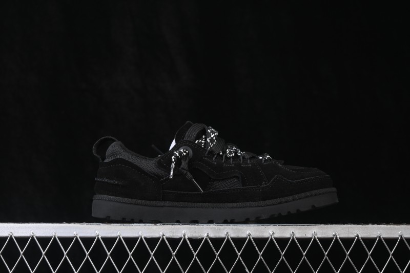 UGG Minimel Low Profile Sneaker Twinface Sheepskin Water-Resistant Casual Shoes - 1175301 BLK
