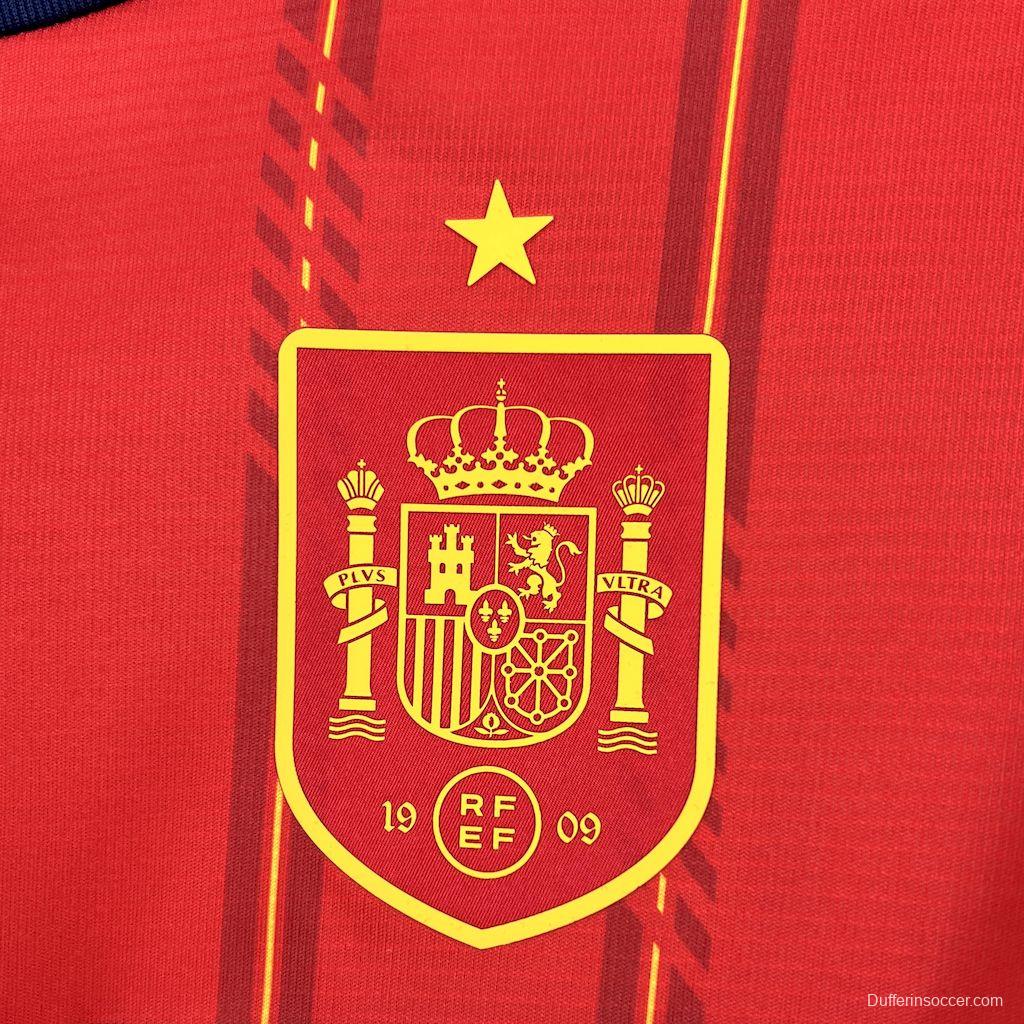 2026 Mens Spain World Cup Home Long Sleeve Jersey España