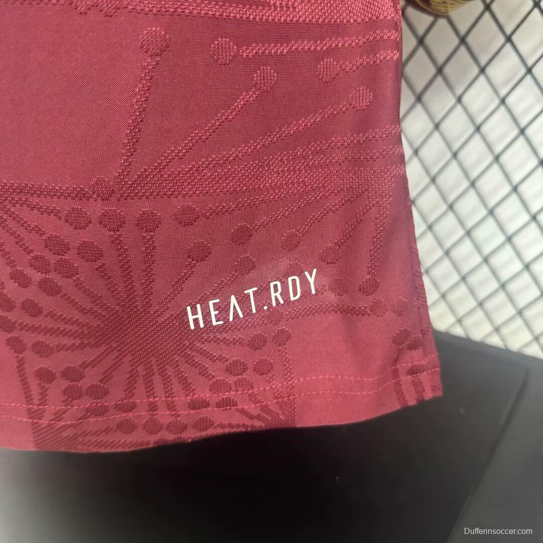 Player Version 2025 Mexico Gold Cup Wine Long Sleeve Jersey