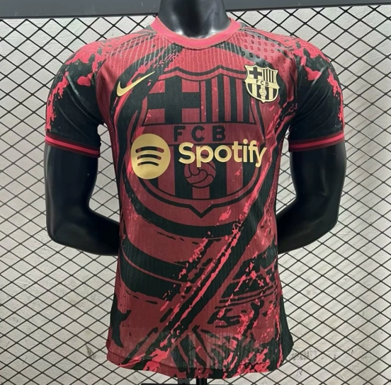 Player Version 25/26 FC Barcelona Pink with Black Marble Design Jersey